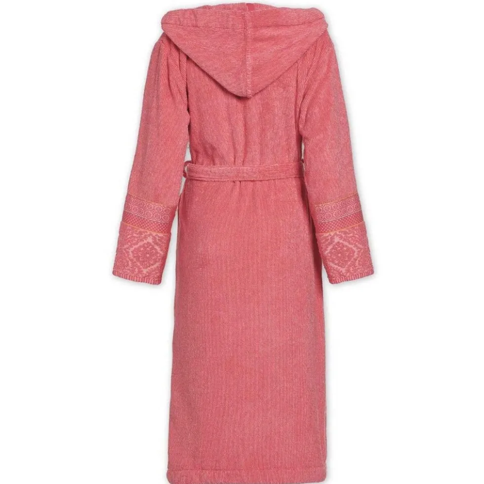 Accappatoio donna cappuccio PIP STUDIO Soft Zellige spugna corallo