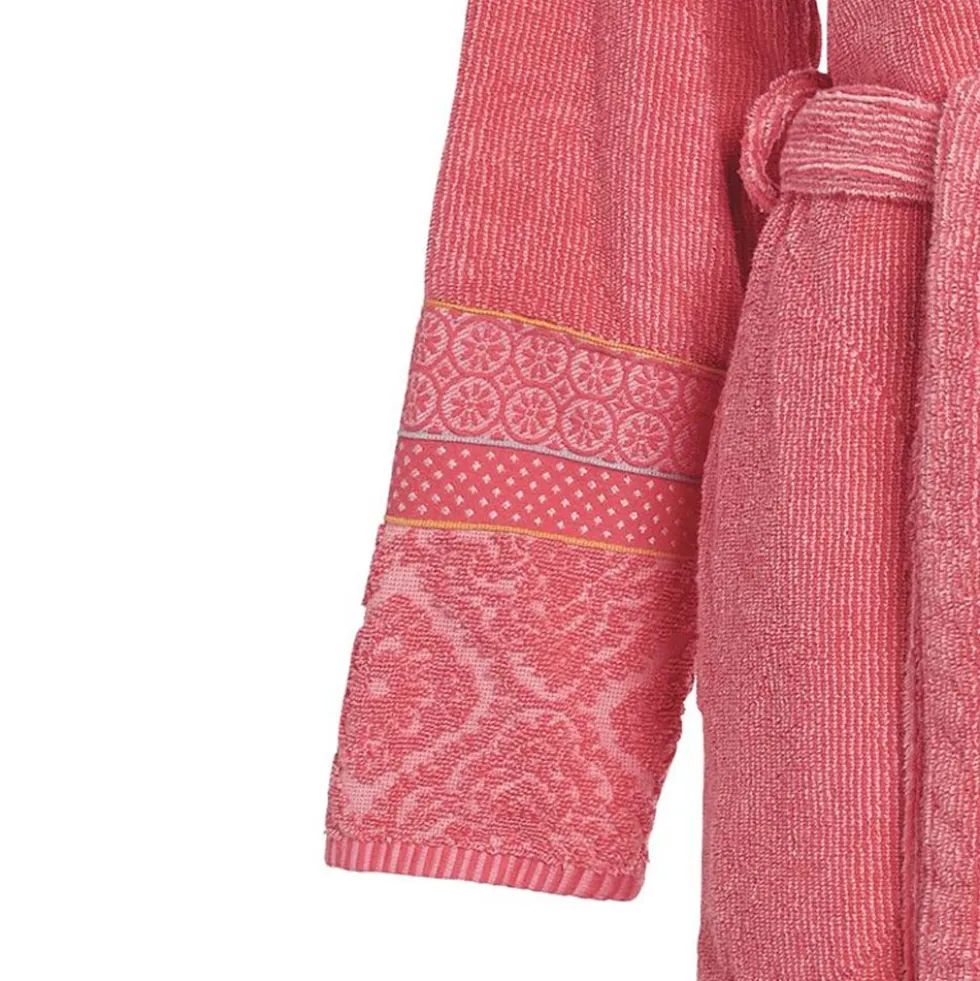 Accappatoio donna cappuccio PIP STUDIO Soft Zellige spugna corallo