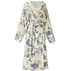 Accappatoio donna spugna con cappuccio PIP STUDIO Secret Garden panna