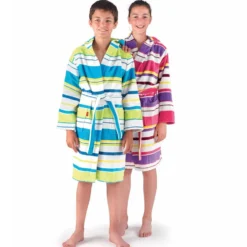 Accappatoio JUNIOR 6 anni con cappuccio GABEL Tropical AZZURRO