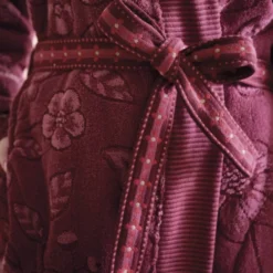 Accappatoio sciallato donna spugna PIP STUDIO Jasmin jacquard malva