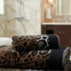 Asciugamano e ospite Bagno Lusso Carrara Ocean animalier bruciato