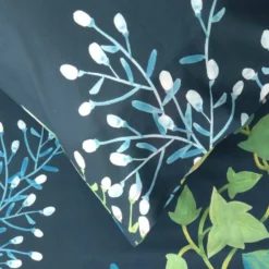 BASSETTI | Completo copripiumino Flower Gate matrimoniale blu