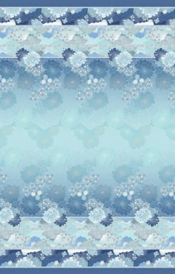 Bassetti Granfoulard MADAMA BUTTERFLY B1 Copritutto Telo Arredo Toni BLU