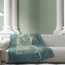 Bassetti Plaid Acquaforte V1 135x190 - Eleganza verde acqua per la tua casa