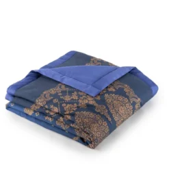Bassetti Plaid Gold Decor B1 - Eleganza Orientale per la tua casa in blu