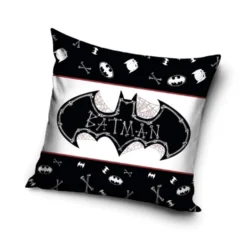 BATMAN cuscino arredo quadrato microfibra 40x40 cm nero Bones