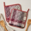 BOSSI CASA | Coppia di Presine Cucina in cotone 1435 rosa 20x20