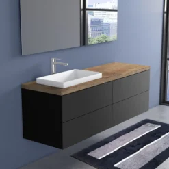 CARRARA Tappeto bagno in cotone 1500 gr LONDRA nero