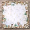 Centrotavola PASQUA cotone tovaglietta quadrata Flowers and Bunnies