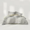 Cogal set copripiumino 250x245 caldo cotone floreale avio