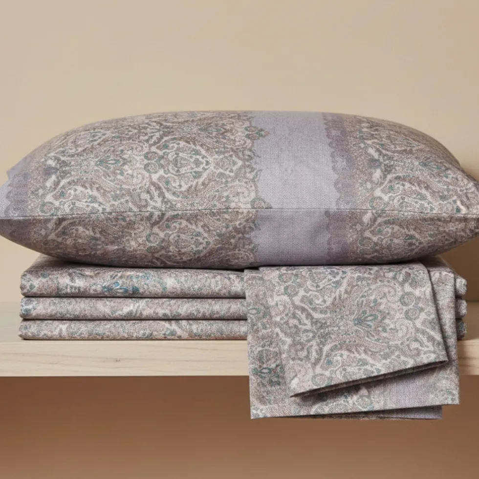 Completo Lenzuola Matrimoniali in Cotone DEHLI stile Orientale Paisley