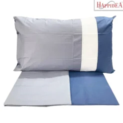 Completo letto matrimoniale Azzurro e Blu Puro cotone