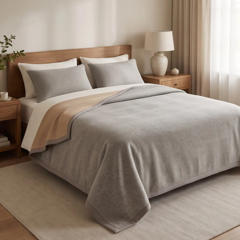 Coperta lana 250x220 Matrimoniale Lanerossi Astrid grigio cenere