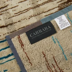 Coppia di asciugamani viso + ospite Carrara Mhambi melange turchese