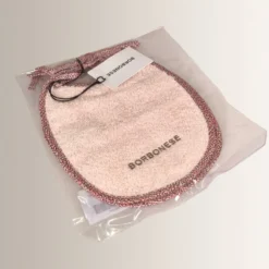 Coppia di bavaglini Borbonese KIDS Cangiante rosa in spugna per bambina
