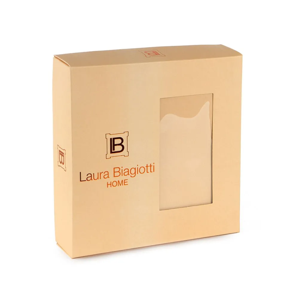Coppia di spugne set 1+1 LAURA BIAGIOTTI Imai beige ricamato