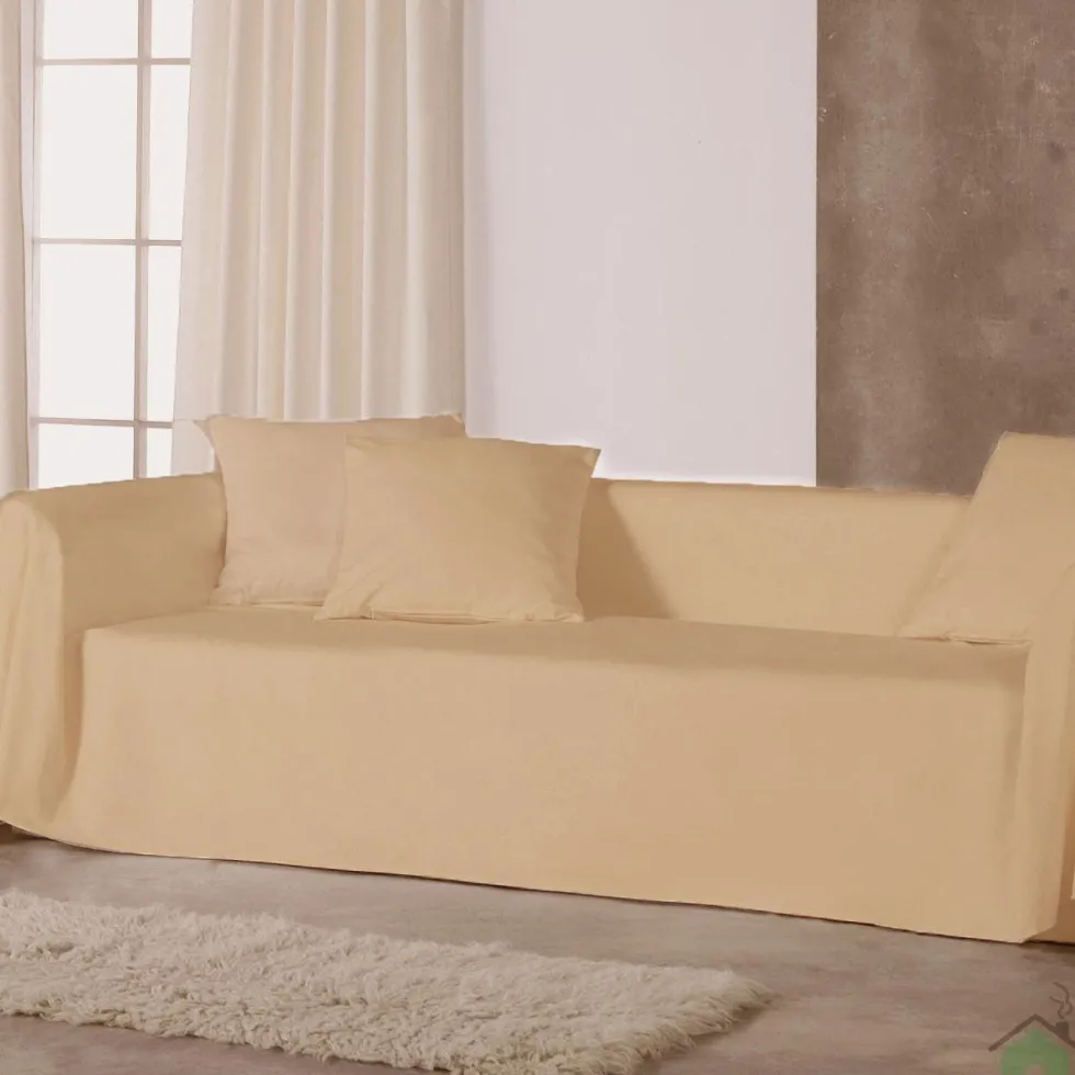 Copridivano copritutto RARUS telo Panama 260x300 cm - Biscotto