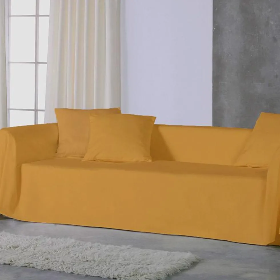 Copridivano copritutto telo Panama RARUS 170x300 cm - senape