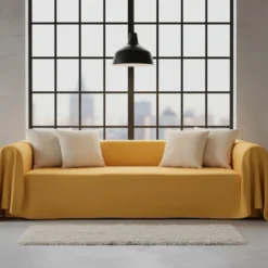 Copridivano copritutto telo Panama RARUS 170x300 cm - senape