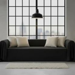 Copridivano copritutto telo Panama 260x300cm - nero