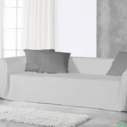 Copridivano Tinta Unita Panama 350x300cm - Grigio Perla