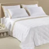 Copriletto Estivo Matrimoniale Jacquard Rapallo bianco - Caleffi