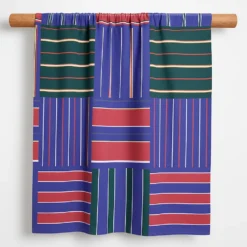 Copriletto leggero Estivo in cotone Gabel Regimental Blu Navy