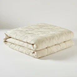 Copriletto matrimoniale primaverile VALLESUSA Olivia jacquard avorio