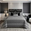 Copriletto trapuntato matrimoniale 2 piazze Missoni Home OZ bianco nero
