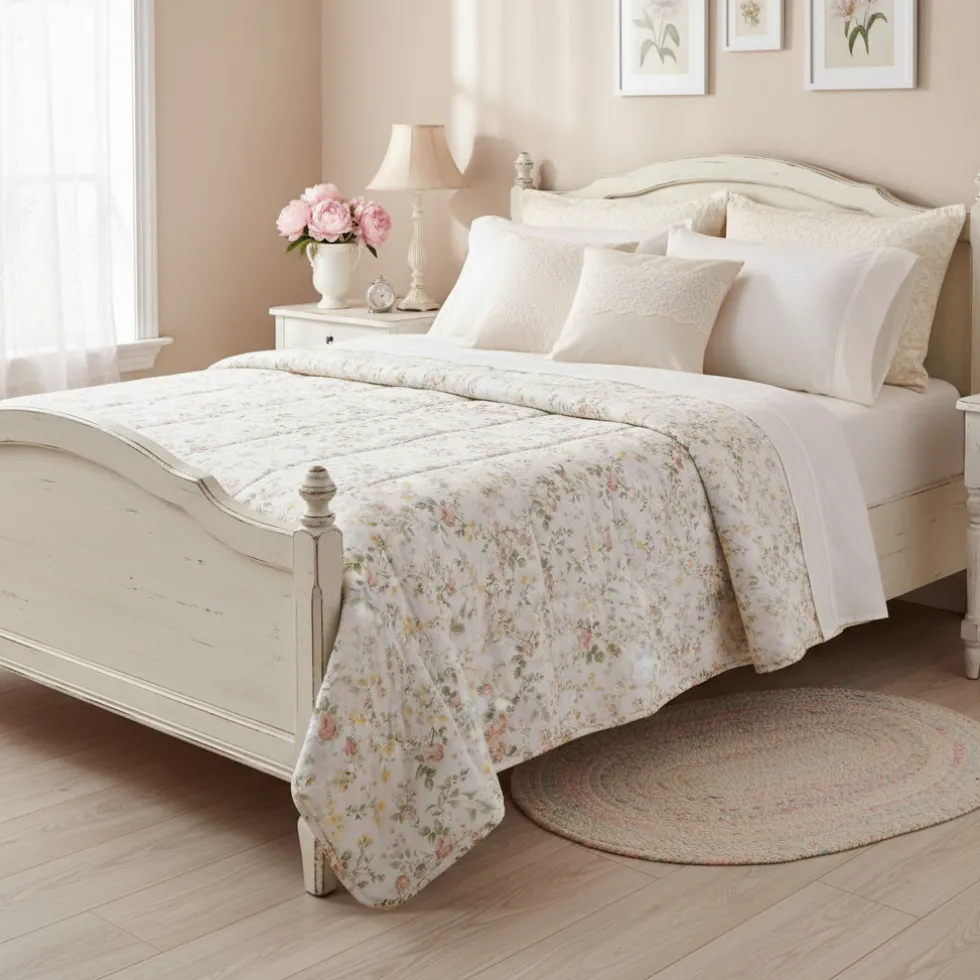 Copriletto trapuntato primaverile matrimoniale GABEL LADY piccoli fiori