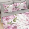 Copriletto trapuntato Primaverile matrimoniale Becka fiori rosa