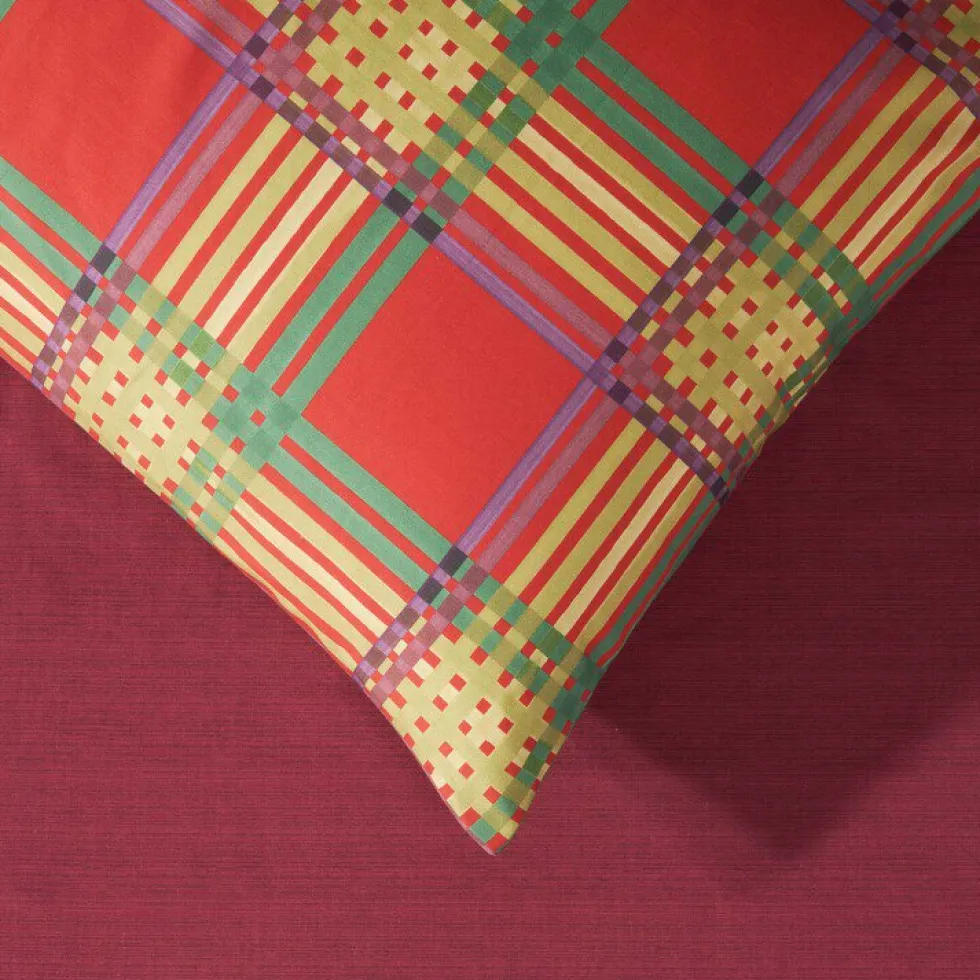 Copripiumino Bassetti COLLEZIONE - Weaving ROSSO 100% cotone matrimoniale