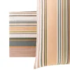 Copripiumino e federa in cotone singolo Bali Stripe beige