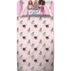 Copripiumino e federa in cotone singolo BARBIE rosa per bambine
