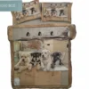 Copripiumino e federa singolo Box in cotone cagnolini
