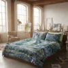 Copripiumino matrimoniale con federe 100% cotone Ninfee di Monet