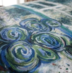 Copripiumino matrimoniale con federe 100% cotone Ninfee di Monet