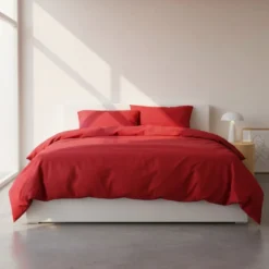 Copripiumino MAXI 270x270 copritrapunta matrimoniale in cotone ISTAR rosso