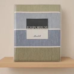 Copripiumino MIRABELLO EMPORIUM Cortina RIGHE BLU e BEIGE