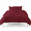 Copripiumino sfuso in cotone 155x200 singolo bordeaux tinta unita