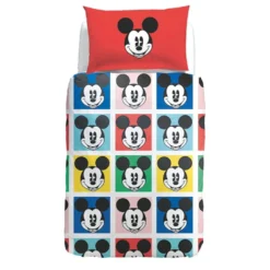 Copripiumino Singolo e federa Mickey Colors Caleffi