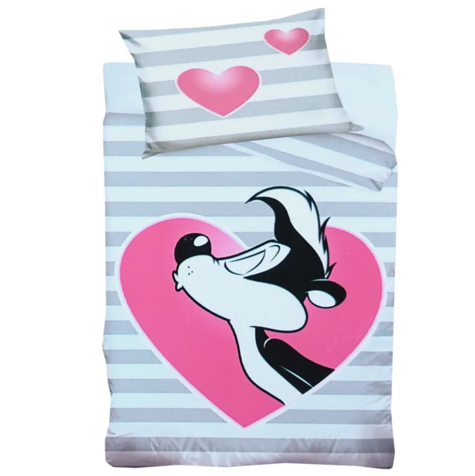 Copripiumino singolo SFUSO per bambini LOONEY TUNES a righe