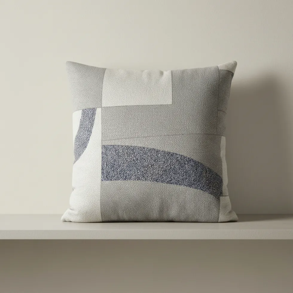 Cuscino Arredo Geometrico 45x45 - Borbonese OP Domino blu