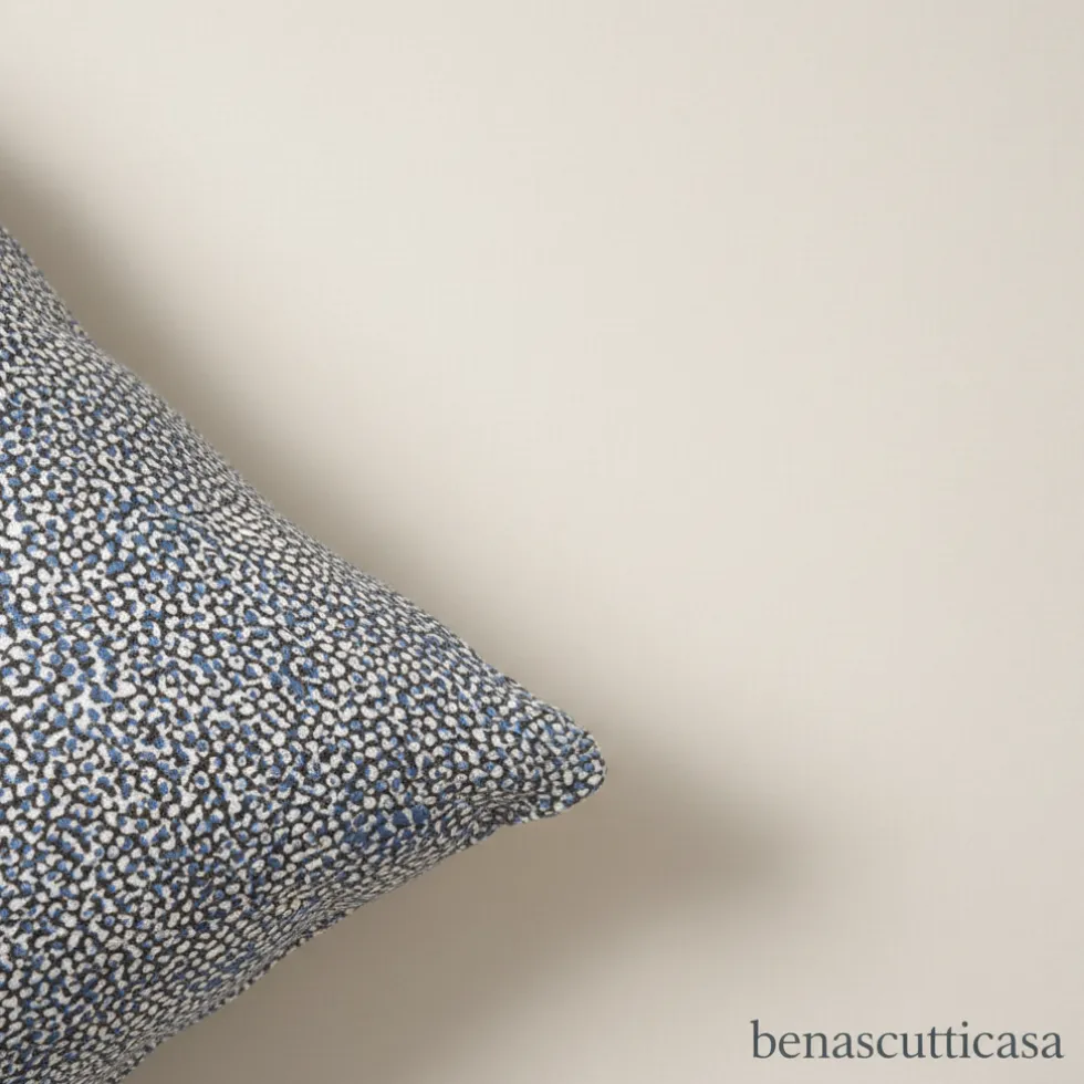 Cuscino Arredo Geometrico 45x45 - Borbonese OP Domino blu