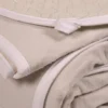DAUNEX coprirete matrimoniale SLIM in feltro antiscivolo con lacci 160x195