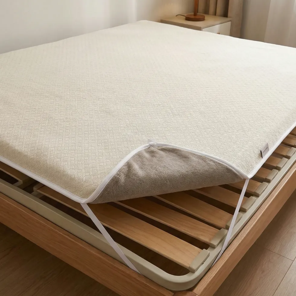 DAUNEX coprirete matrimoniale MAXI in feltro antiscivolo con lacci 170x195