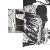 DIABOLIK Copripiumino in cotone completo singolo Bianco Nero