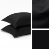 Federe Giotto Nero Satin in raso di cotone 300TC 3 volani BenasciuttiCasa Exclusive