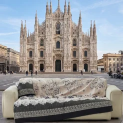 Granfoulard Bassetti Paraggi 20 Nero 180x270 Telo Arredo Elegante